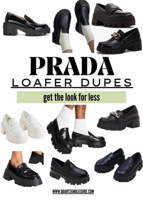 prada logo triangle dupe|prada monolith loafers dupe.